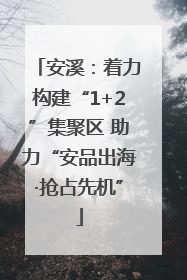 安溪：着力构建“1+2”集聚区 助力“安品出海·抢占先机”