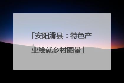 安阳滑县：特色产业绘就乡村图景