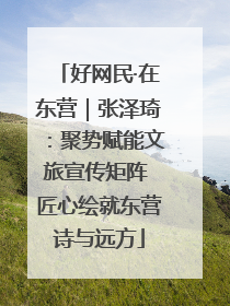好网民·在东营｜张泽琦：聚势赋能文旅宣传矩阵 匠心绘就东营诗与远方