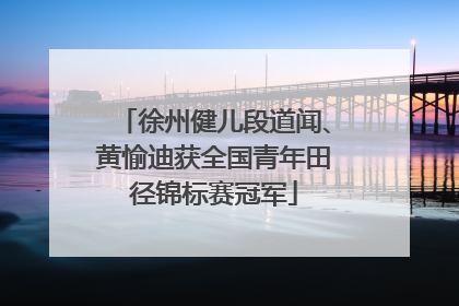 徐州健儿段道闻、黄愉迪获全国青年田径锦标赛冠军