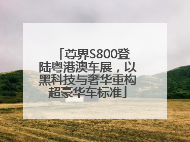 尊界S800登陆粤港澳车展，以黑科技与奢华重构超豪华车标准