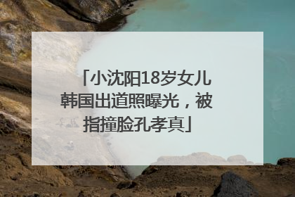 小沈阳18岁女儿韩国出道照曝光，被指撞脸孔孝真