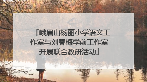 峨眉山杨丽小学语文工作室与刘春梅学前工作室开展联合教研活动