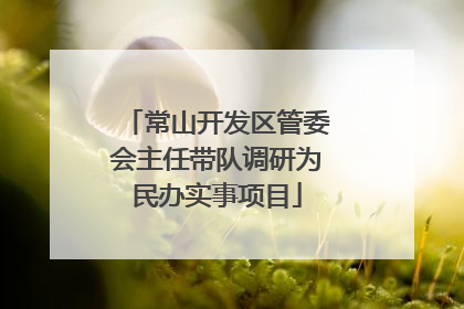 常山开发区管委会主任带队调研为民办实事项目