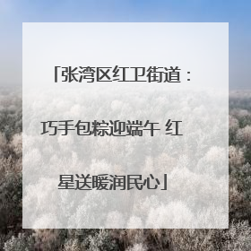 张湾区红卫街道：巧手包粽迎端午 红星送暖润民心