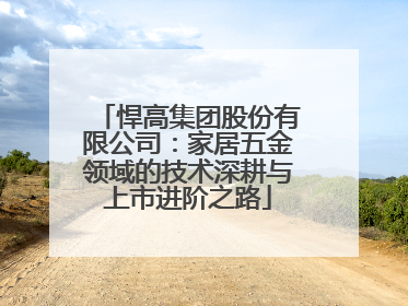 悍高集团股份有限公司：家居五金领域的技术深耕与上市进阶之路
