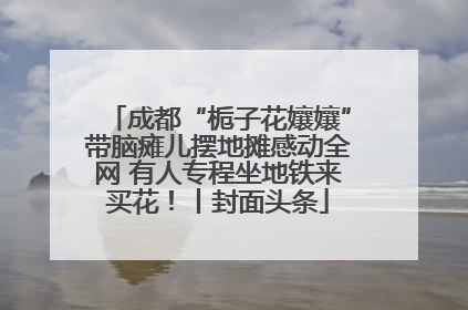 成都“栀子花孃孃”带脑瘫儿摆地摊感动全网 有人专程坐地铁来买花！丨封面头条