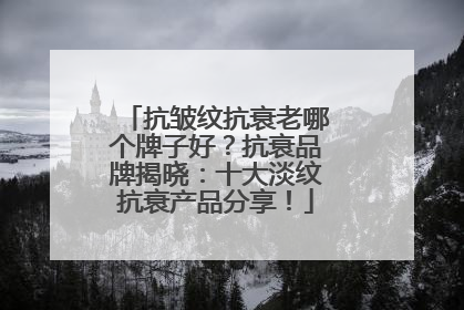 抗皱纹抗衰老哪个牌子好？抗衰品牌揭晓：十大淡纹抗衰产品分享！