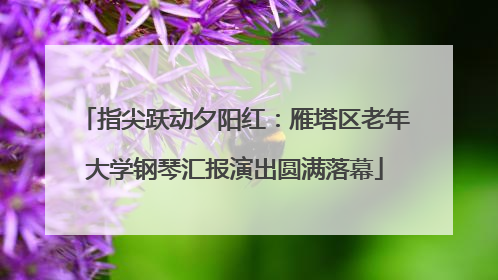 指尖跃动夕阳红：雁塔区老年大学钢琴汇报演出圆满落幕