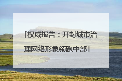 权威报告：开封城市治理网络形象领跑中部