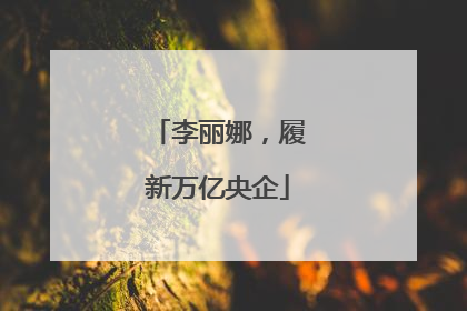 李丽娜，履新万亿央企
