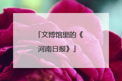 文博馆里的《河南日报》