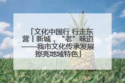 文化中国行 行走东营丨新城，“老”味道——我市文化传承发展擦亮地域特色