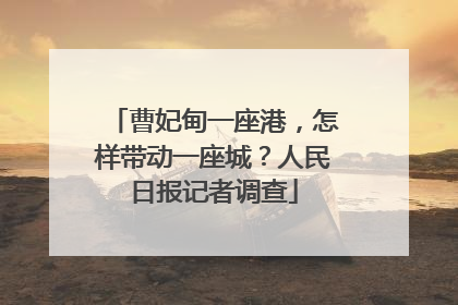 曹妃甸一座港，怎样带动一座城？人民日报记者调查
