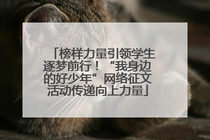 榜样力量引领学生逐梦前行！“我身边的好少年”网络征文活动传递向上力量