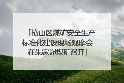 横山区煤矿安全生产标准化建设现场观摩会在朱家峁煤矿召开