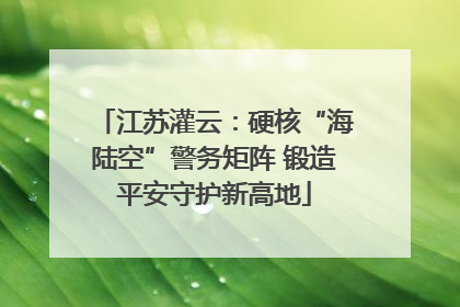 江苏灌云：硬核“海陆空”警务矩阵 锻造平安守护新高地
