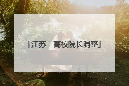 江苏一高校院长调整
