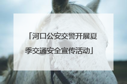 河口公安交警开展夏季交通安全宣传活动
