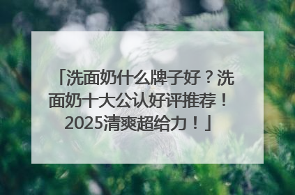 洗面奶什么牌子好？洗面奶十大公认好评推荐！2025清爽超给力！