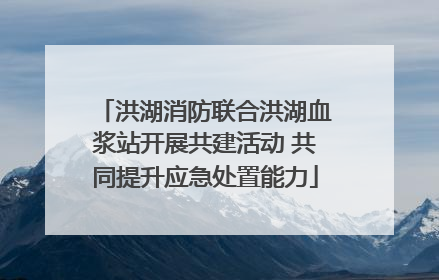 洪湖消防联合洪湖血浆站开展共建活动 共同提升应急处置能力