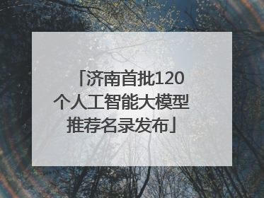 济南首批120个人工智能大模型推荐名录发布