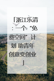 浙江乐清：一个“免费空间”计划 助青年创意变创业