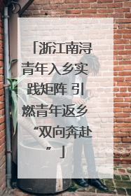 浙江南浔青年入乡实践矩阵 引燃青年返乡“双向奔赴”