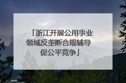 浙江开展公用事业领域反垄断合规辅导 促公平竞争