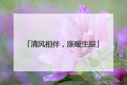 清风相伴，廉暖生辰
