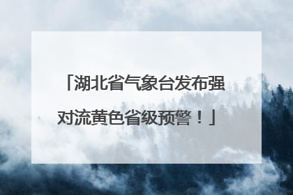 湖北省气象台发布强对流黄色省级预警！