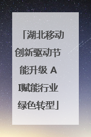 湖北移动创新驱动节能升级 AI赋能行业绿色转型