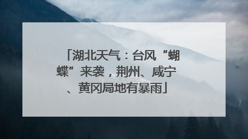 湖北天气：台风“蝴蝶”来袭，荆州、咸宁、黄冈局地有暴雨