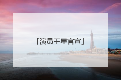 演员王星官宣