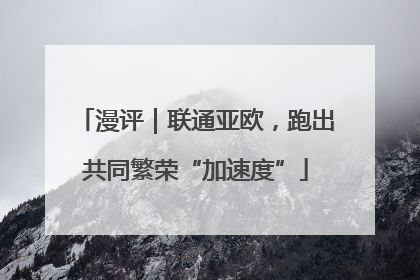 漫评｜联通亚欧，跑出共同繁荣“加速度”