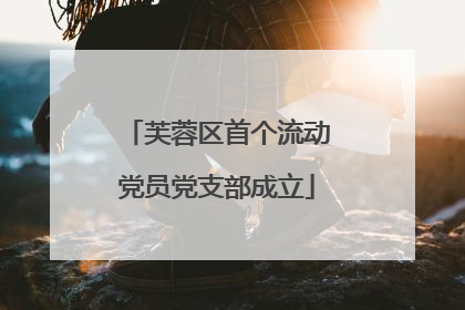 芙蓉区首个流动党员党支部成立