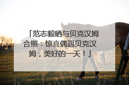 范志毅晒与贝克汉姆合照：惊喜偶遇贝克汉姆，美好的一天！