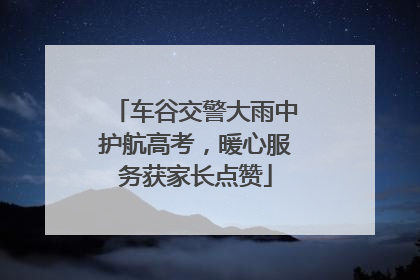 车谷交警大雨中护航高考，暖心服务获家长点赞
