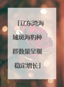 辽东湾海域斑海豹种群数量呈现稳定增长