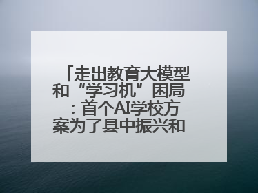 走出教育大模型和“学习机”困局：首个AI学校方案为了县中振兴和高三学生