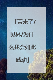青未了/见林/为什么我会如此感动