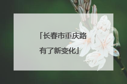 长春市重庆路有了新变化