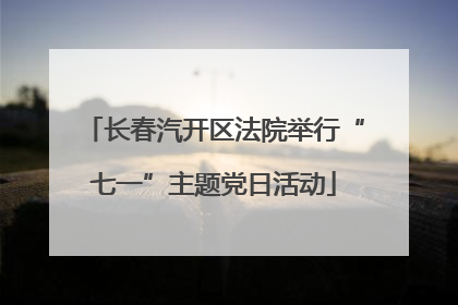 长春汽开区法院举行“七一”主题党日活动