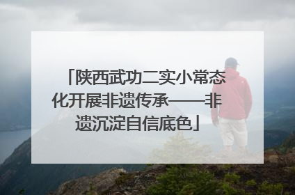 陕西武功二实小常态化开展非遗传承——非遗沉淀自信底色
