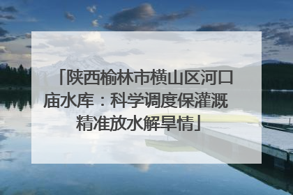 陕西榆林市横山区河口庙水库：科学调度保灌溉 精准放水解旱情