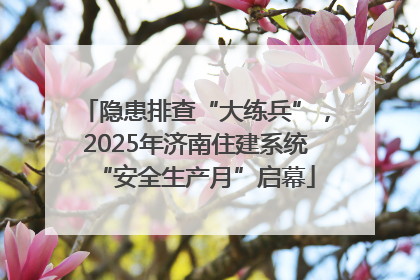 隐患排查“大练兵”，2025年济南住建系统“安全生产月”启幕