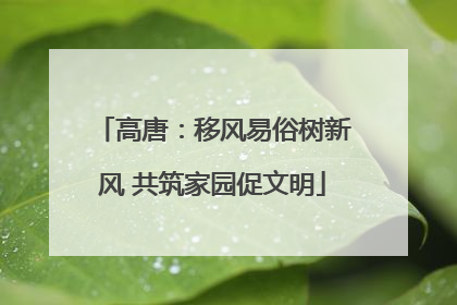 高唐：移风易俗树新风 共筑家园促文明