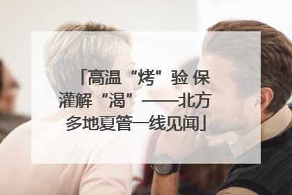 高温“烤”验 保灌解“渴”——北方多地夏管一线见闻