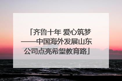 齐鲁十年 爱心筑梦——中国海外发展山东公司点亮希望教育路