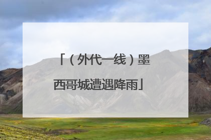 （外代一线）墨西哥城遭遇降雨